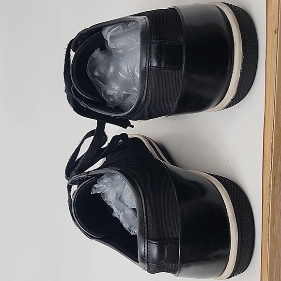 Zanzara Rory Black Leather Sneakers Size 12 - Picture 4 of 11